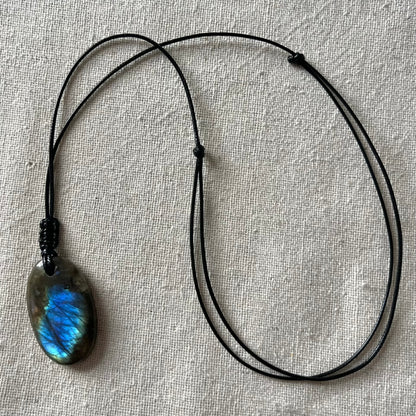Labradorite Oval Small Pendant - ONE OF A KIND