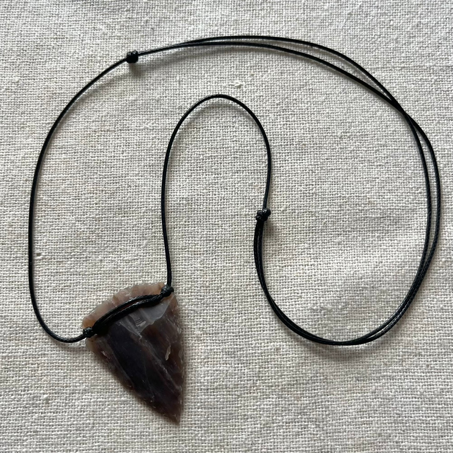 Arrow Point Large Pendant - Brown Agate