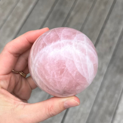 Rose Quartz Large Sphere Crystal - Unconditional Love, Emotional Healing