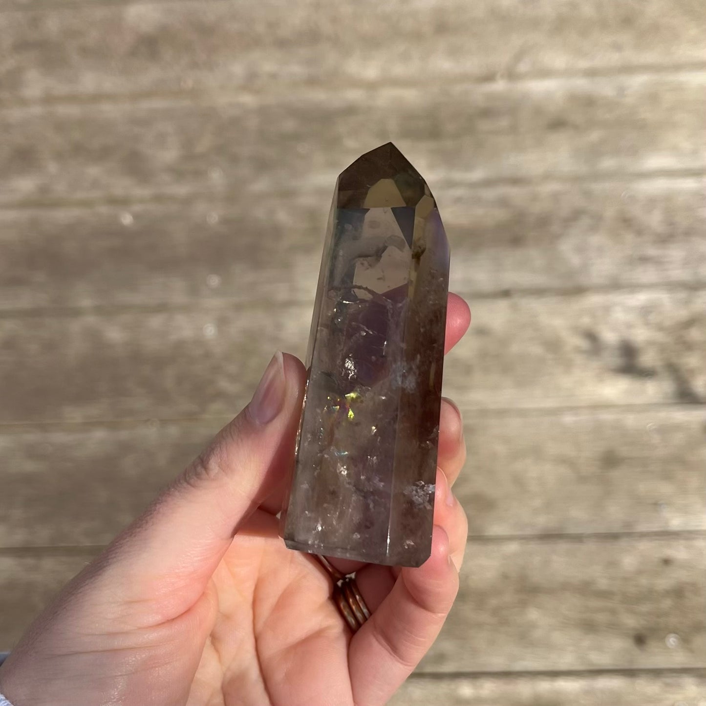 Smoky Quartz Large Point Crystal - Balance, Grounding