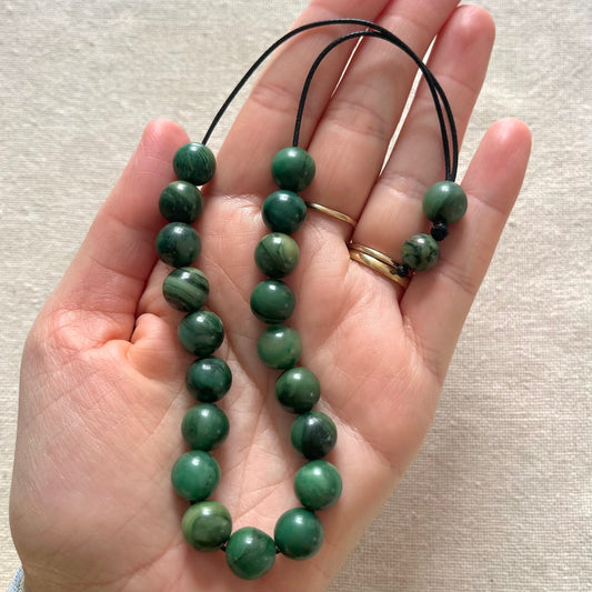 Komboloi Worry Beads - Green Jade