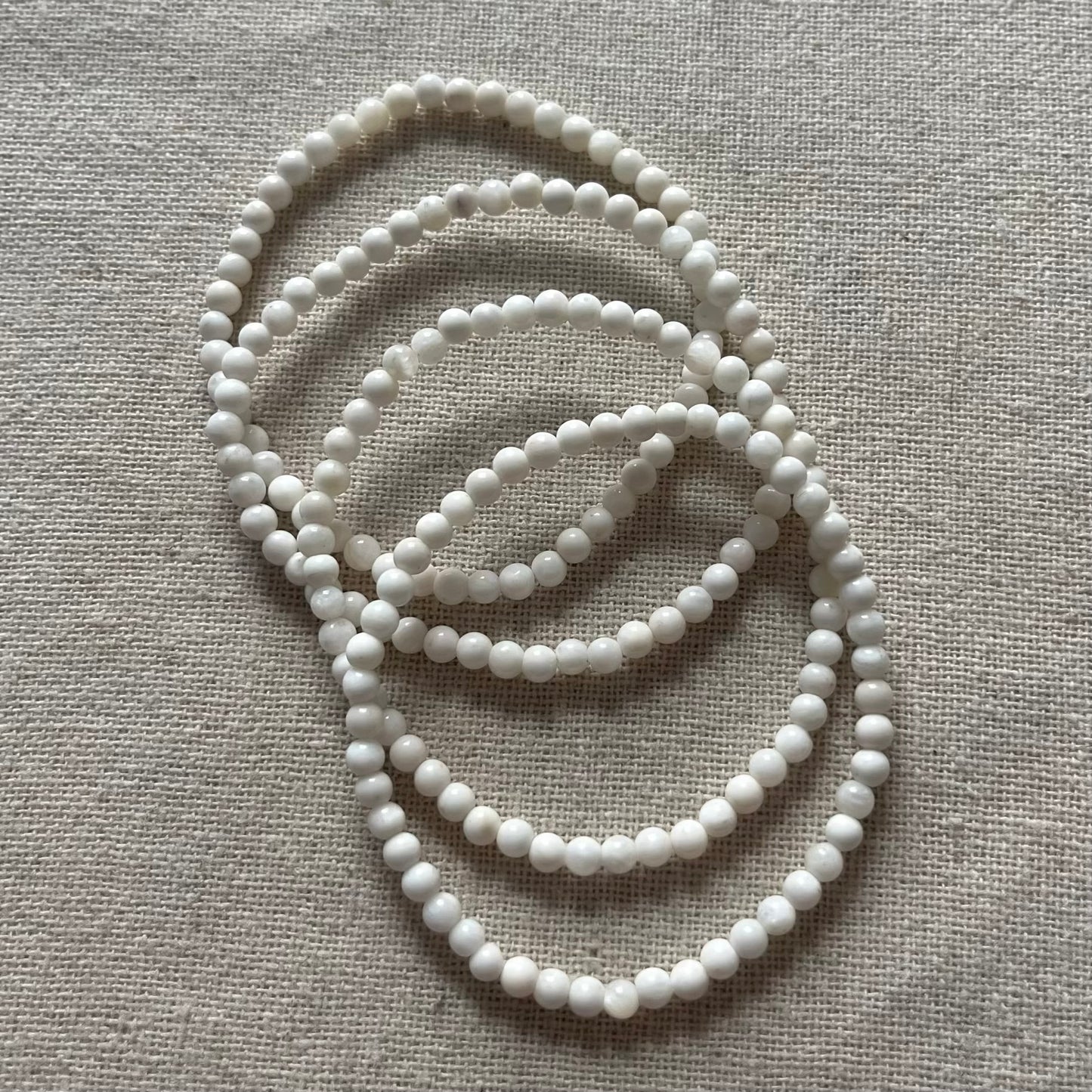 Moonstone 4mm Beaded Bracelet - Intuition