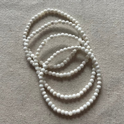 Moonstone 4mm Beaded Bracelet - Intuition