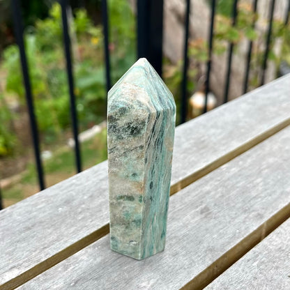 Fuchsite Medium Tower Crystal - Uplifting, Soothing