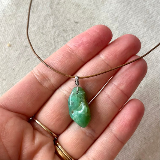 Chrysoprase Mini Pendant - ONE OF A KIND
