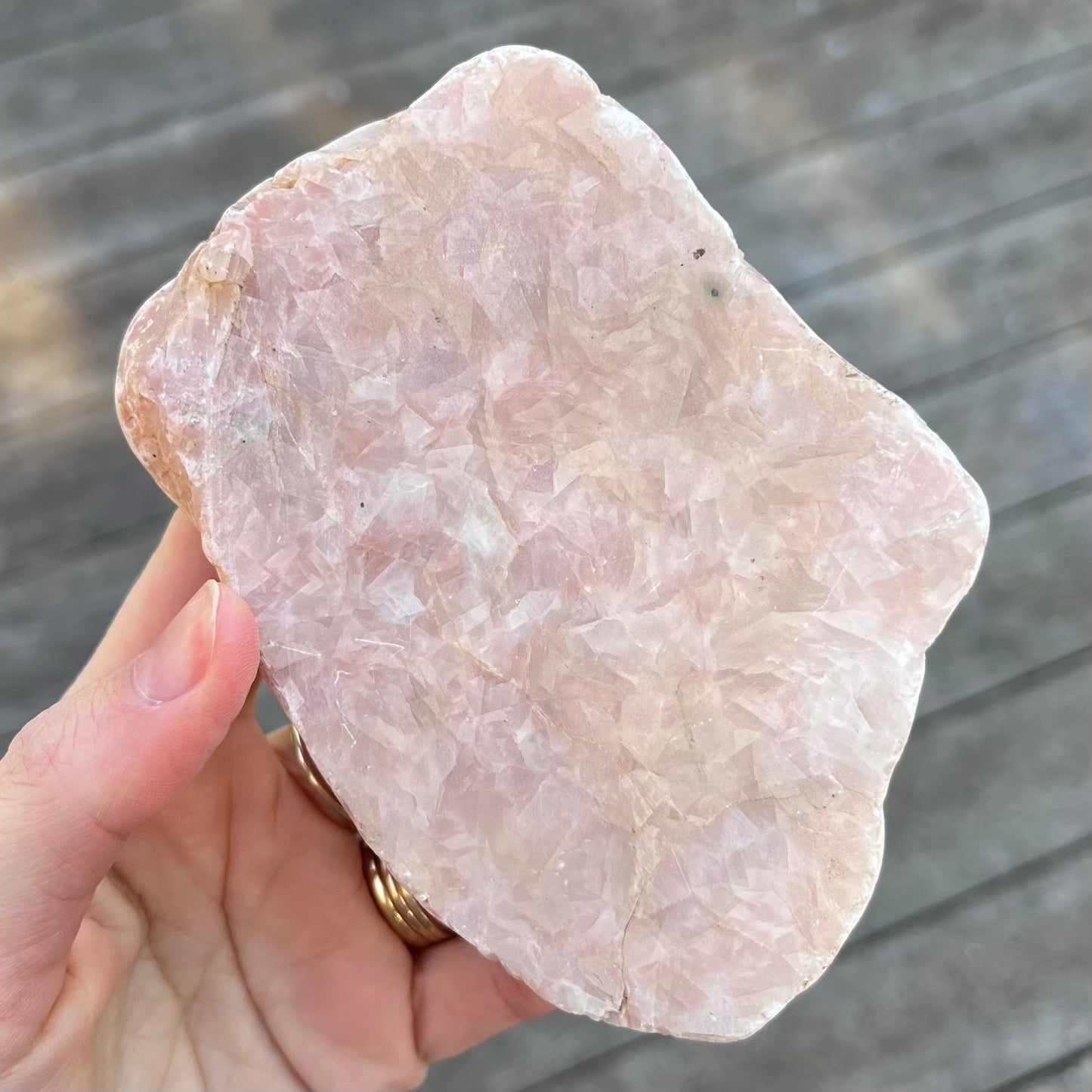 Pink Calcite Medium Slab Crystal - Self Love, Compassion