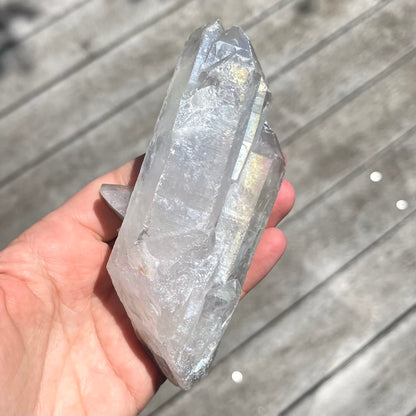 Angel Aura Quartz Medium Raw Point Crystal - Ethereal, Uplifting, High-Vibe
