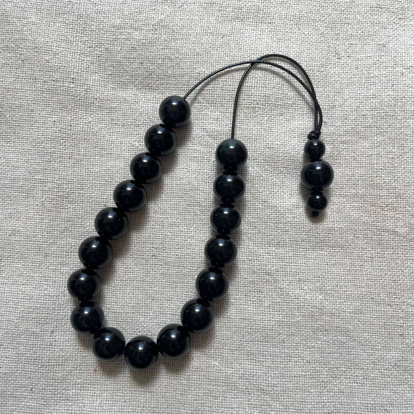 Komboloi Worry Beads - Obsidian