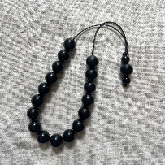 Komboloi Worry Beads - Obsidian