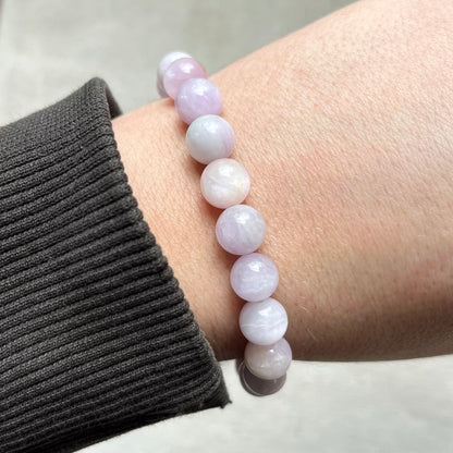 Kunzite 8mm Beaded Bracelet - Emotional Healing