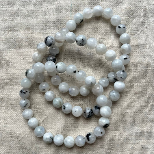 Moonstone 8mm Beaded Bracelet - Intuition