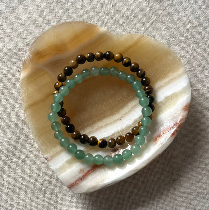 Banded Onyx Heart Crystal Bowl - Grounding, Strength