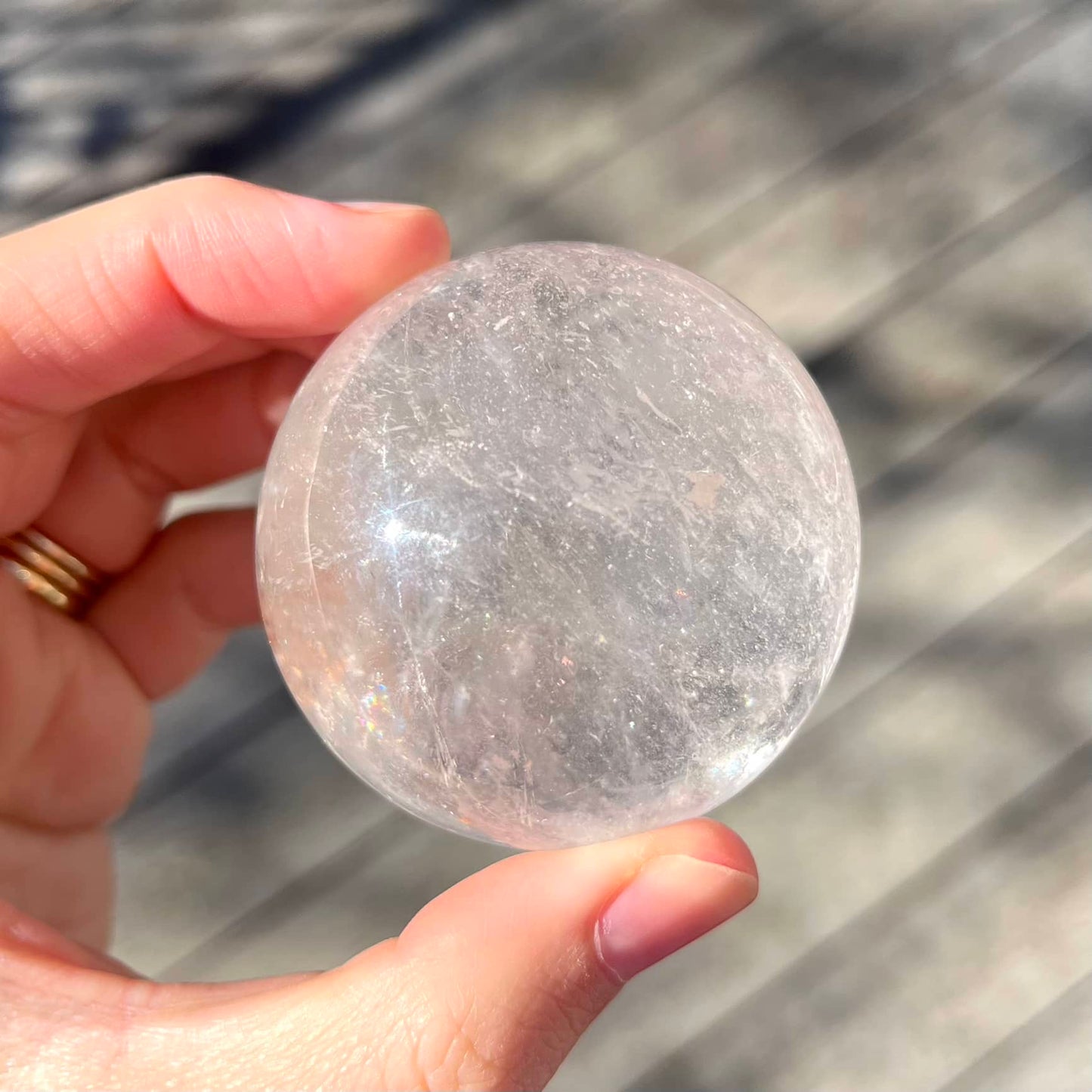 Clear Quartz Sphere Crystal - Medium