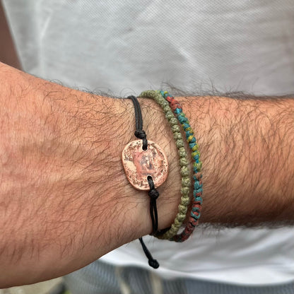 Copper Small Round Cord Bracelet - Creativity, Motivation