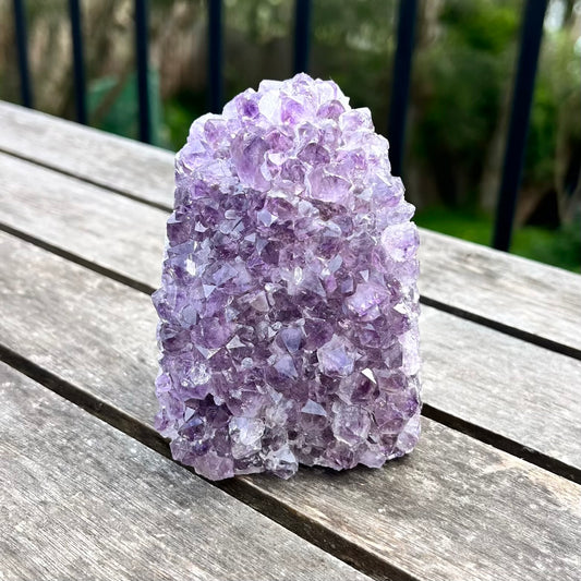 Amethyst Large Base-Cut Crystal – Calm, Protection & Balance