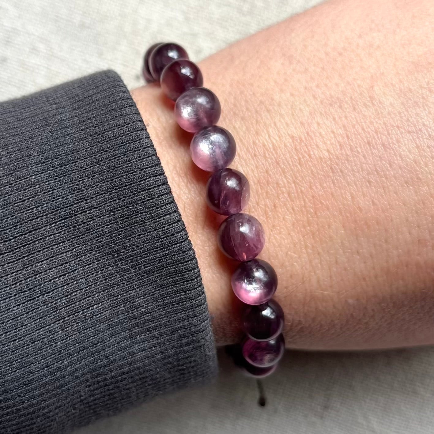 Purple Lepidolite 8mm Cord Bracelet - Hope