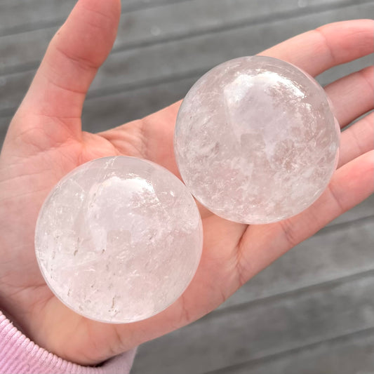 Clear Quartz Medium Sphere Crystal - Cleansing, Amplifying, Harmonising