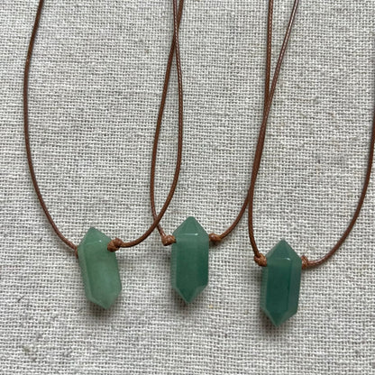 Power Point Pendant - Green Aventurine