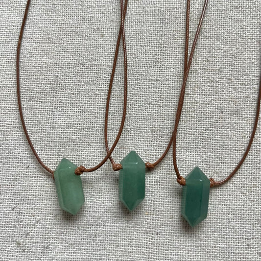 Power Point Pendant - Green Aventurine