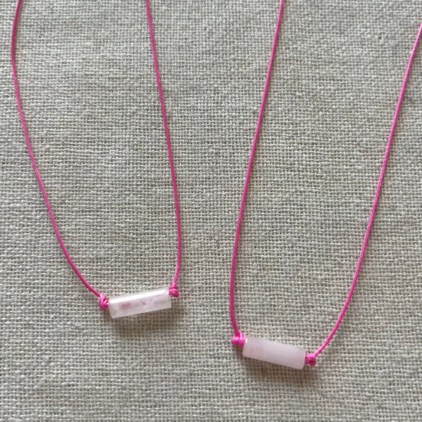 Sacred Cord Necklace - Rose Quartz