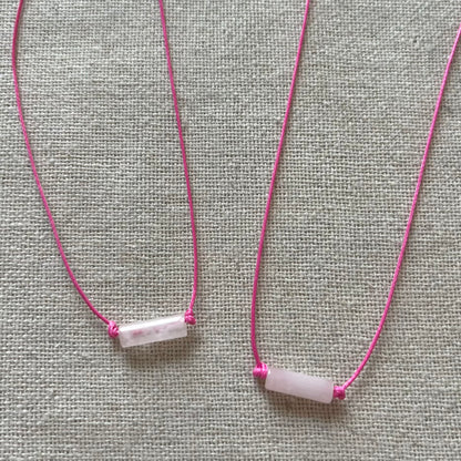 Sacred Cord Necklace - Rose Quartz