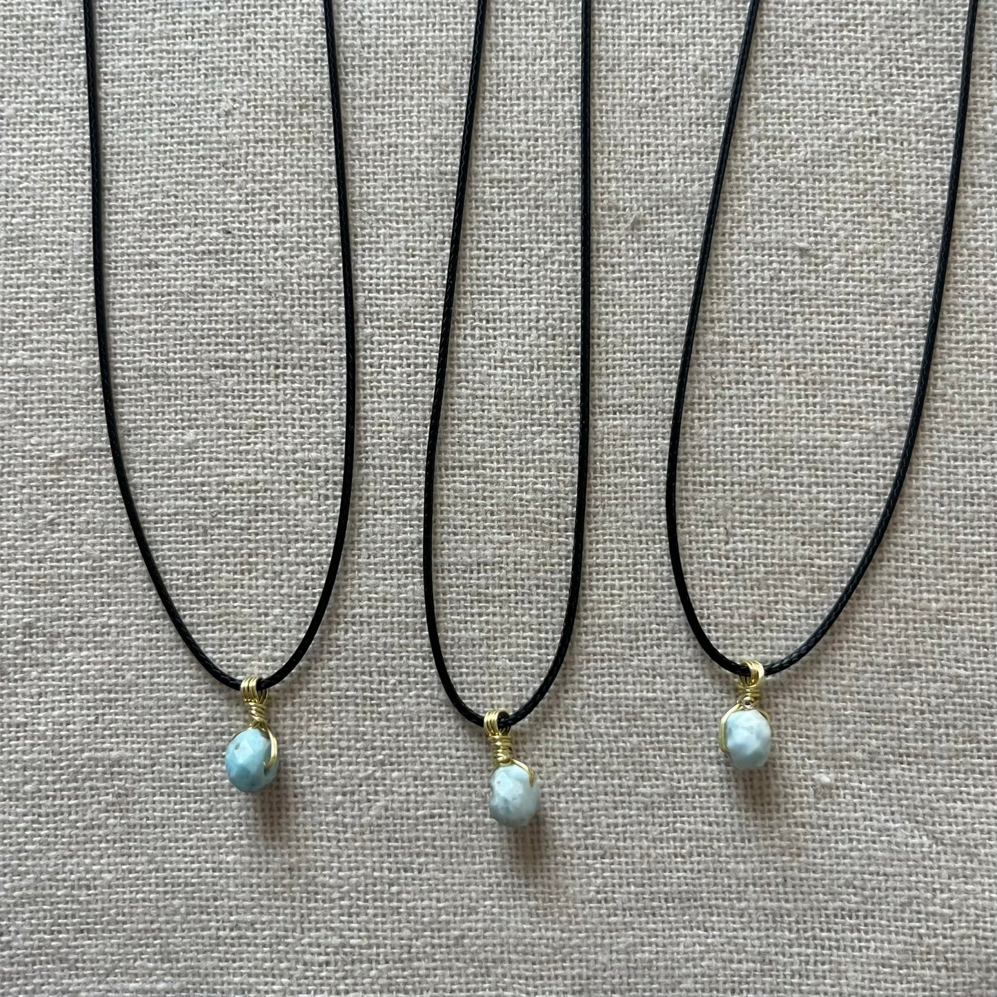 Mini Geo Pendant - Larimar