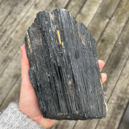 Black Tourmaline XL Raw Crystal - Protection