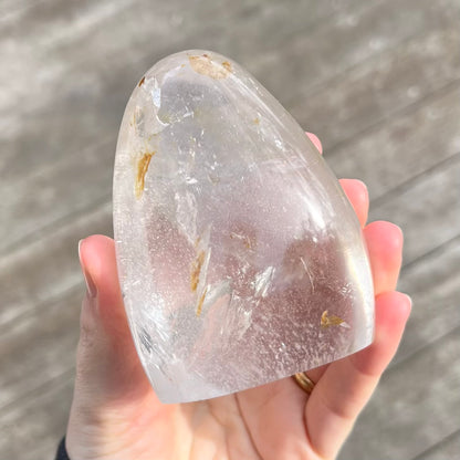 Hematoid Quartz Freeform Crystal - Clarity, Grounding