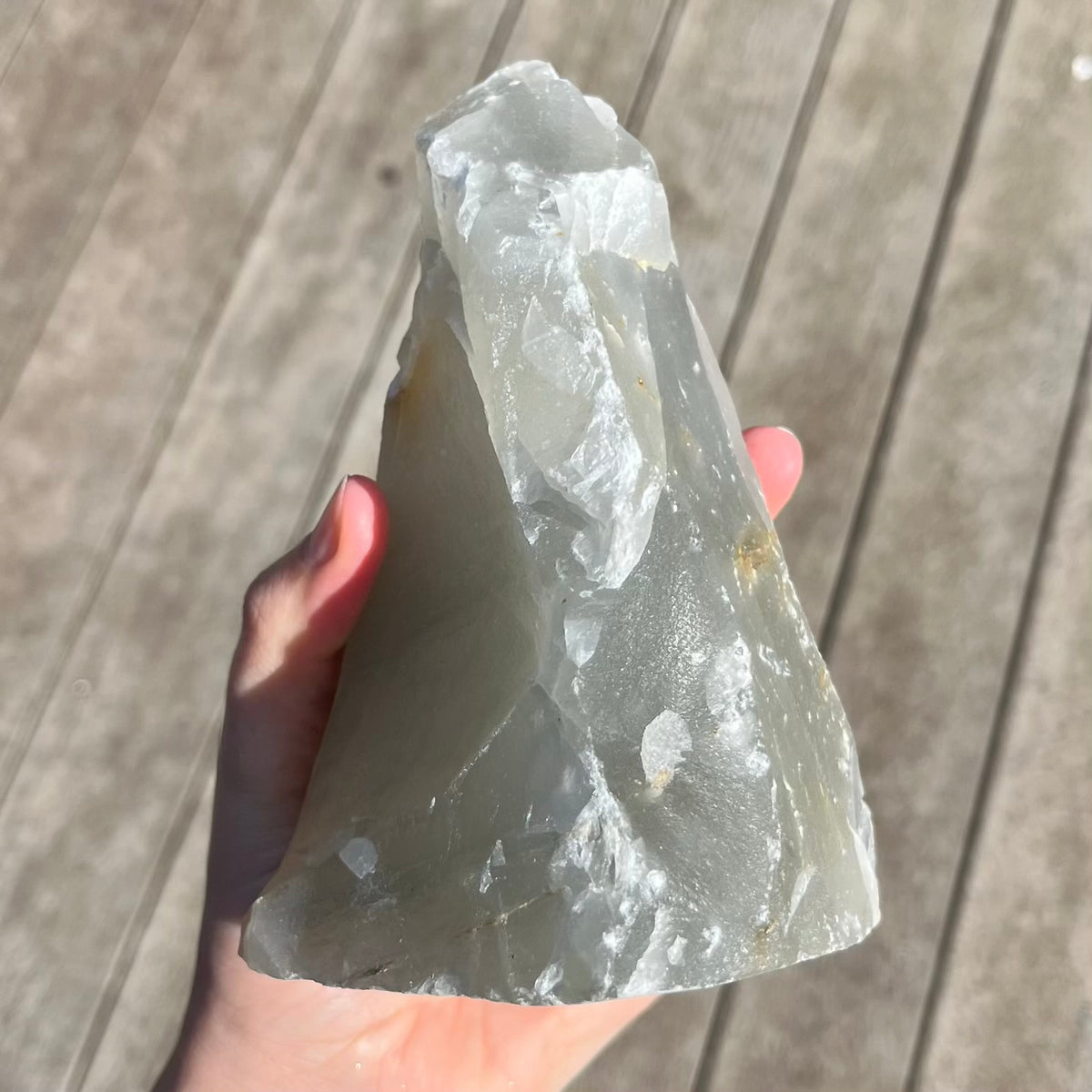 Quartz XL Raw Base-cut Crystal - Wisdom, Intention