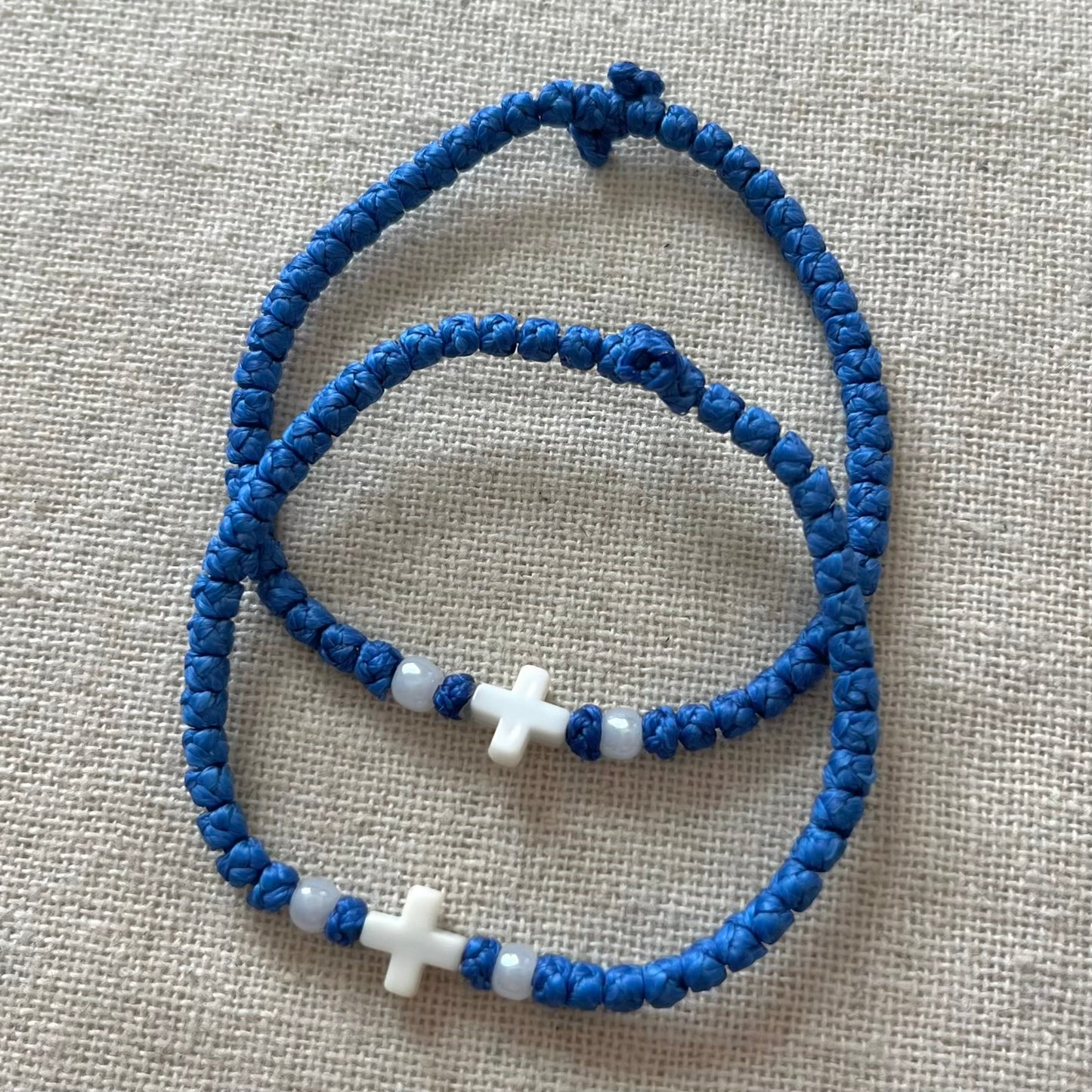 Komboskini Cross Bracelet - Blue