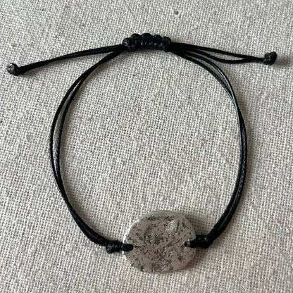 Pure Silver Oval Cord Bracelet #2 - Energetic Balance