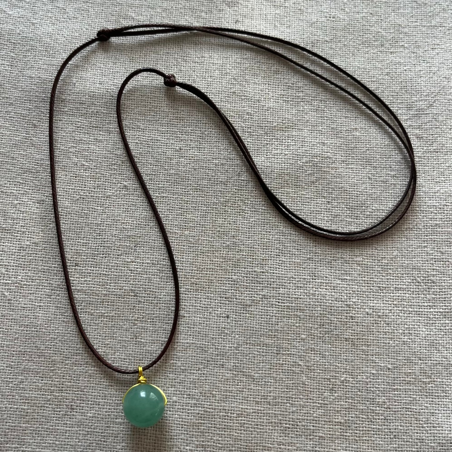 Sphere Pendant - Green Aventurine