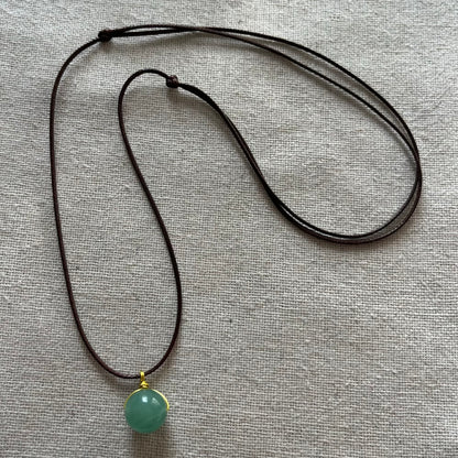 Sphere Pendant - Green Aventurine