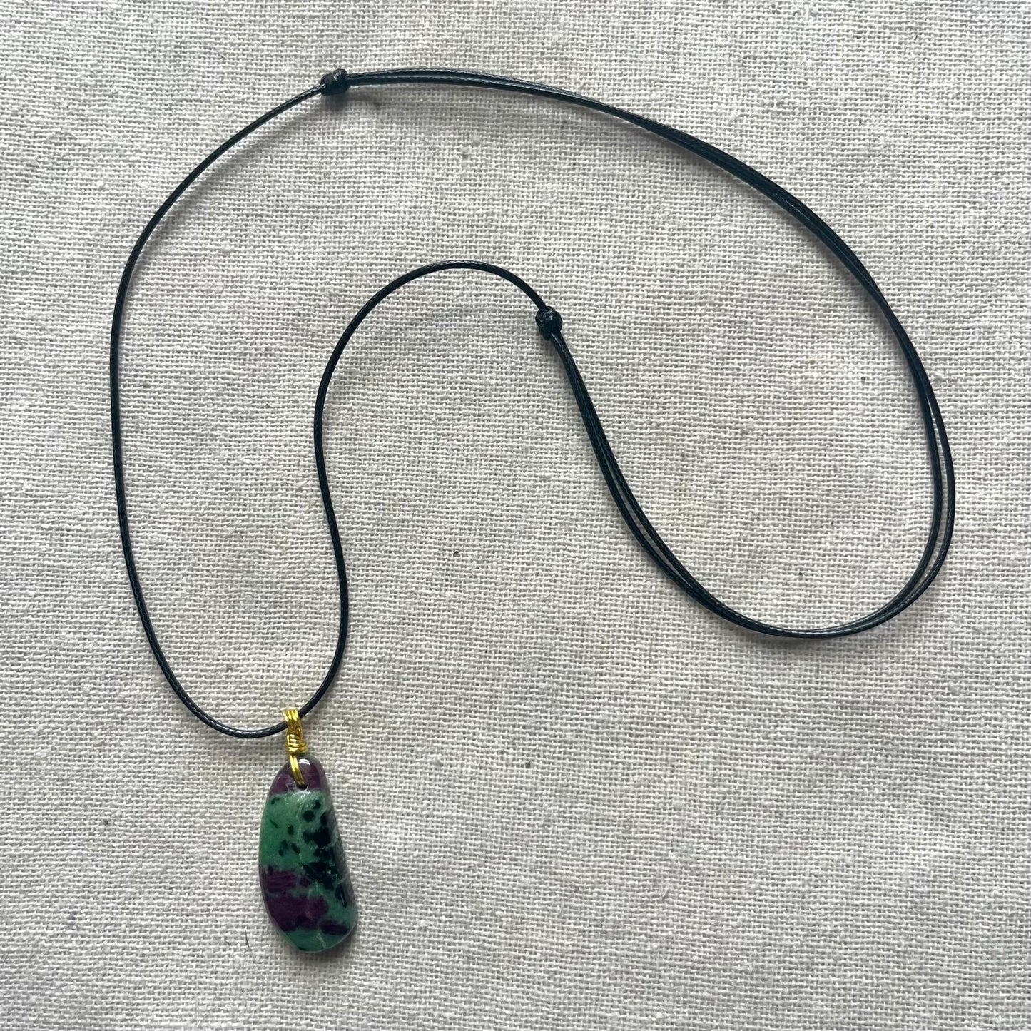 Ruby Zoisite Pendant - ONE OF A KIND