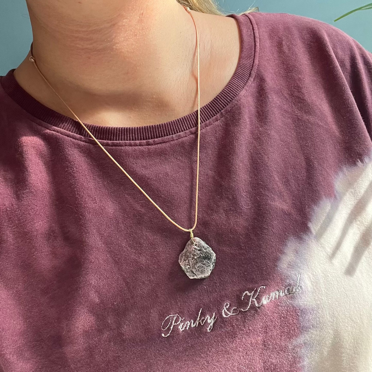 Ruby Hexagon Raw Pendant - Passion