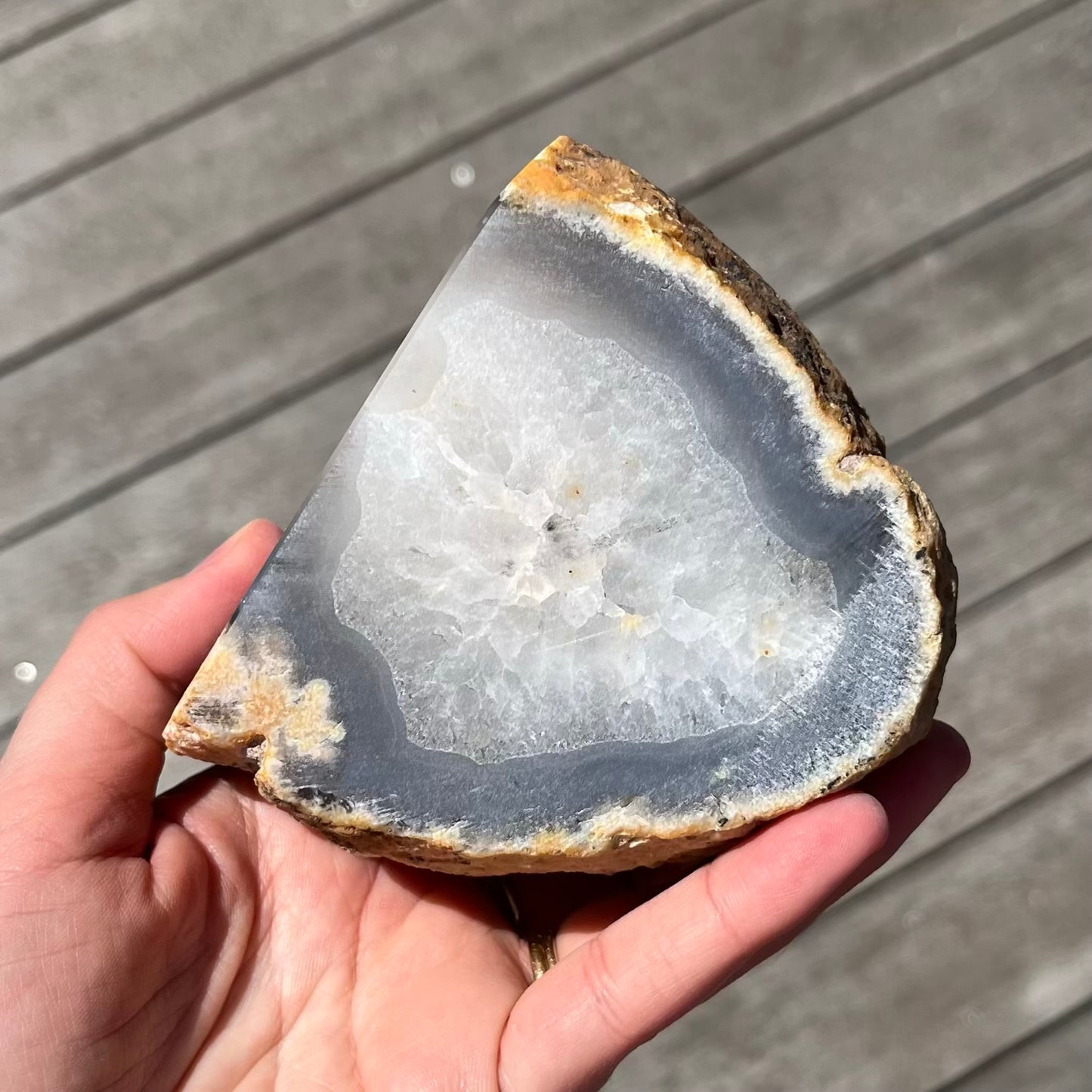 Agate Large Geode Crystal - Grounding, Ancient, Connection