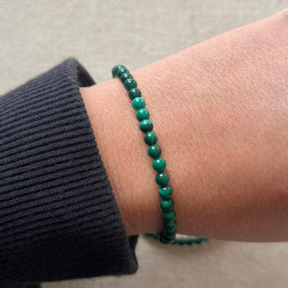 Malachite 4mm Beaded Bracelet - Transformation