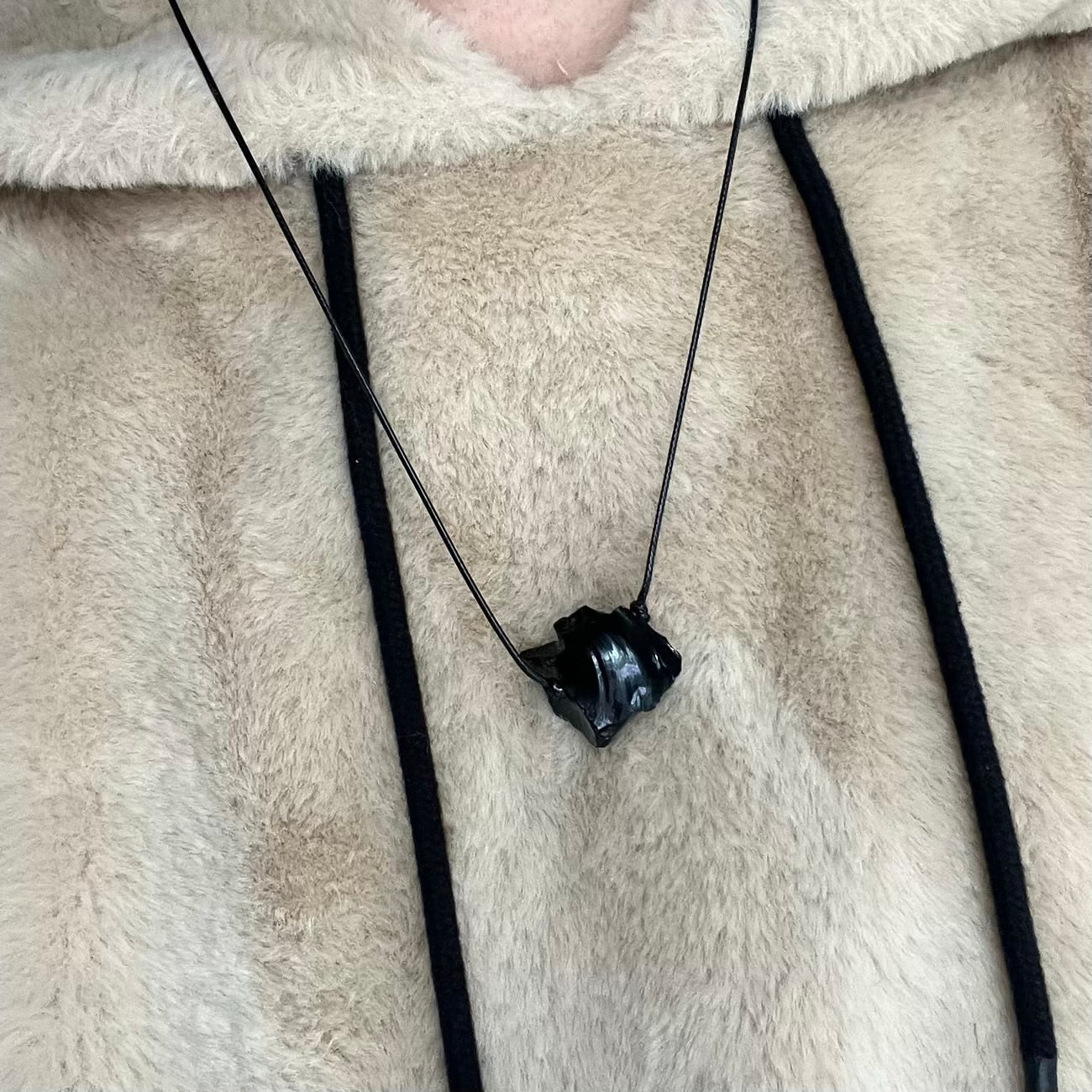 Obsidian Raw Pendant - Protection