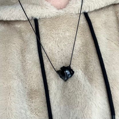 Obsidian Raw Pendant - Protection