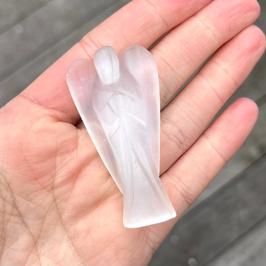 Selenite Small Angel Crystal - Cleansing, Peaceful, Uplifting