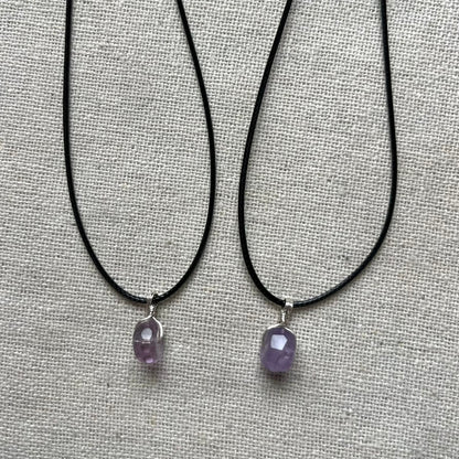 Mini Geo Pendant - Amethyst