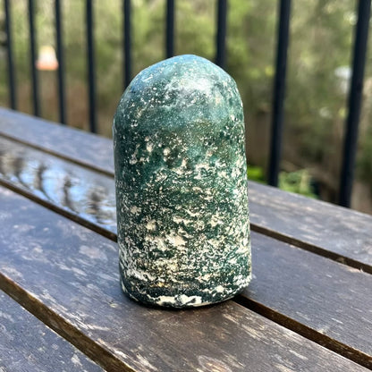 Moss Agate Medium Freeform Crystal - Protection, Harmony