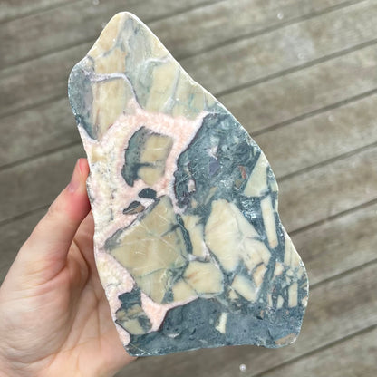 Pink Maligano Jasper Large Slab Crystal - Nurturing, Grounding