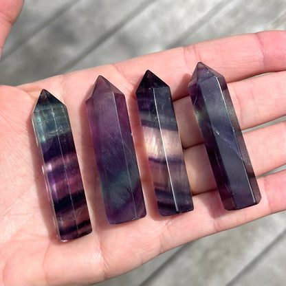 Fluorite Mini Tower Crystal - Vibrant, Clarifying, Uplifting