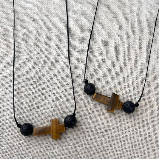 Hope & Faith Pendant - Tiger Eye