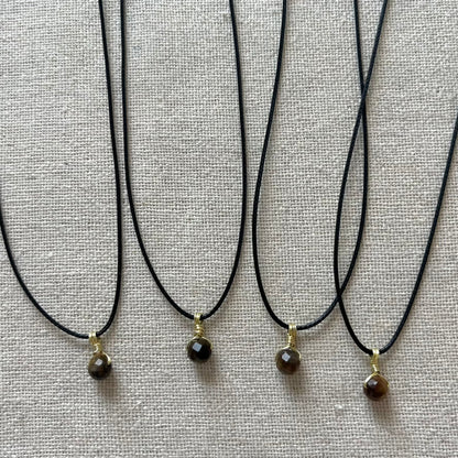 Mini Geo Pendant - Tiger Eye