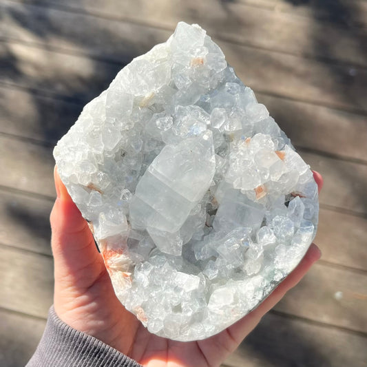 Apophyllite Medium Cluster Crystal - Calming, Intuition, Clarity, Spiritual Connection