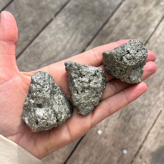 Pyrite Medium Raw Crystal - Wealth, Manifestation