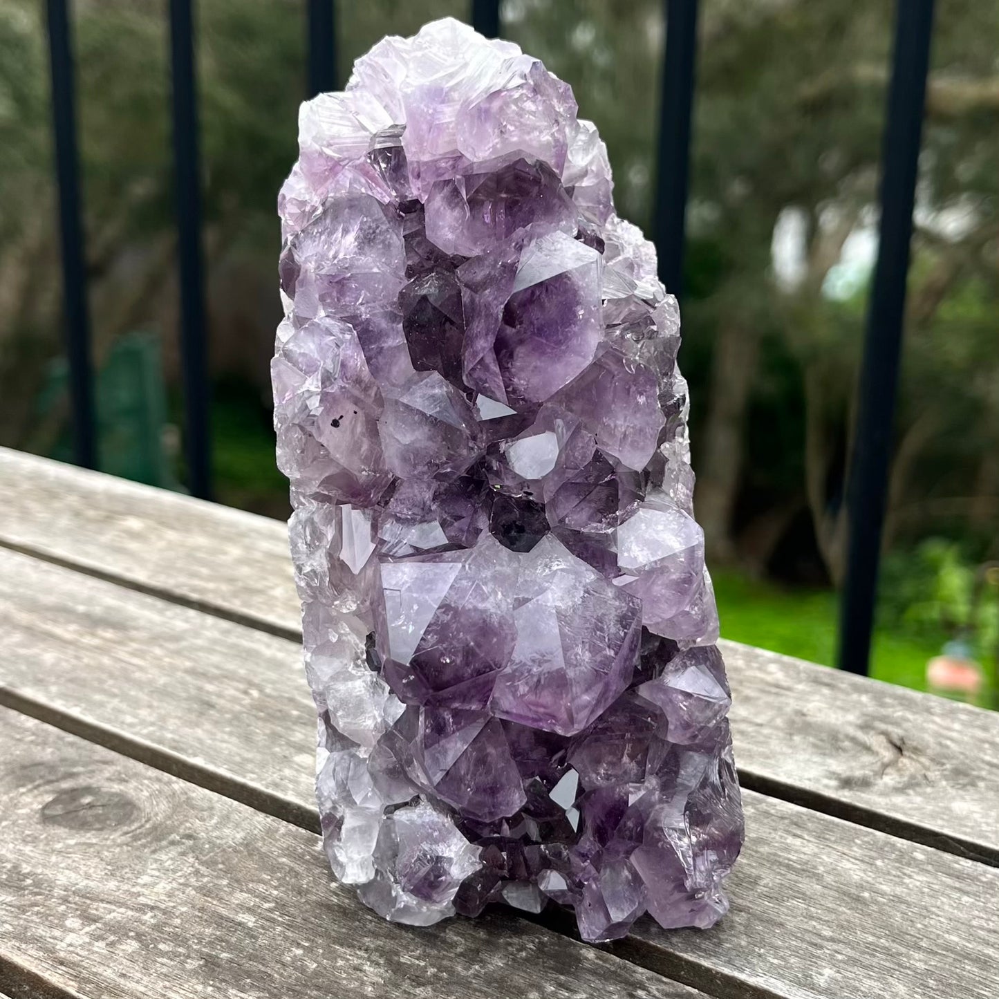 Amethyst XL Base-Cut Crystal – Calm, Protection & Balance