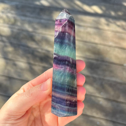 Fluorite Large Tower Crystal - Vibrant, Clarifying, Uplifting
